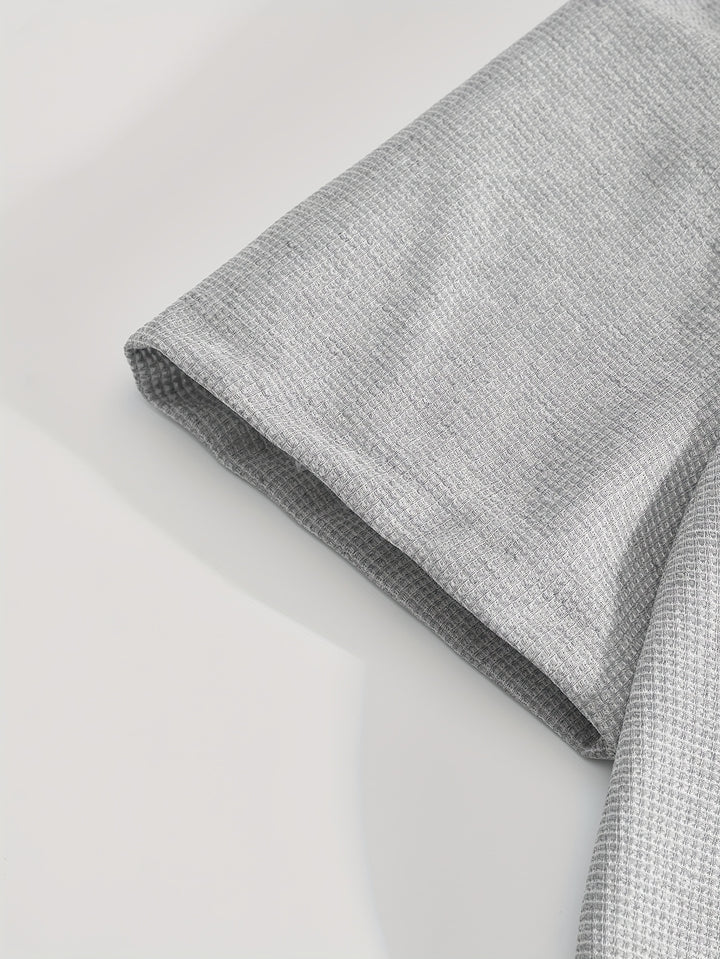 Textured Minimalist T-Shirt and Shorts Set