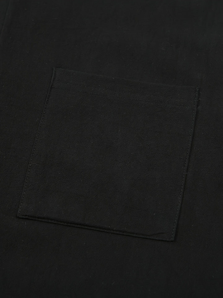 Textured Long Sleeve Henley Shirt