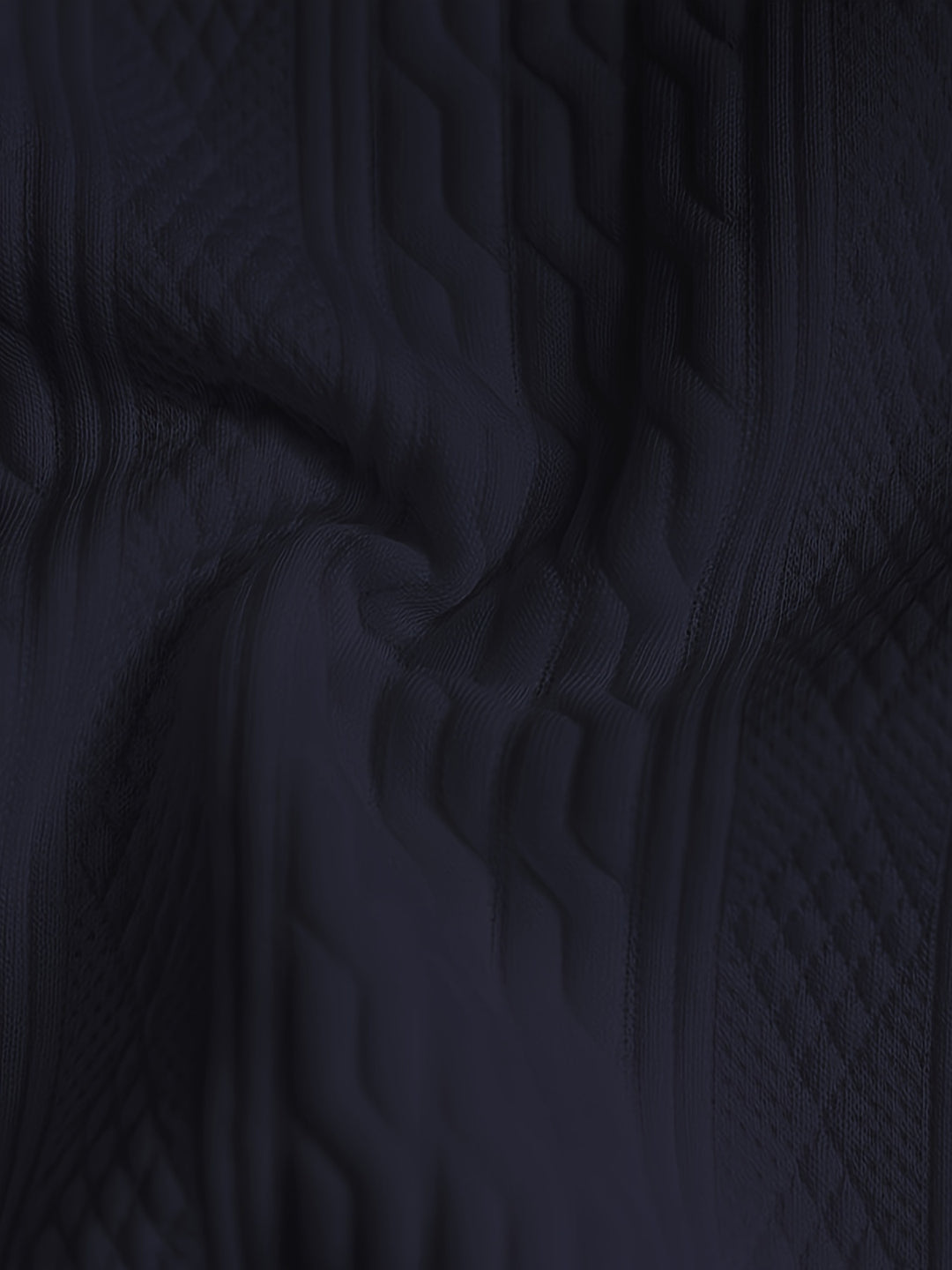 Cable Knit V-Neck Sweater and Trousers Set