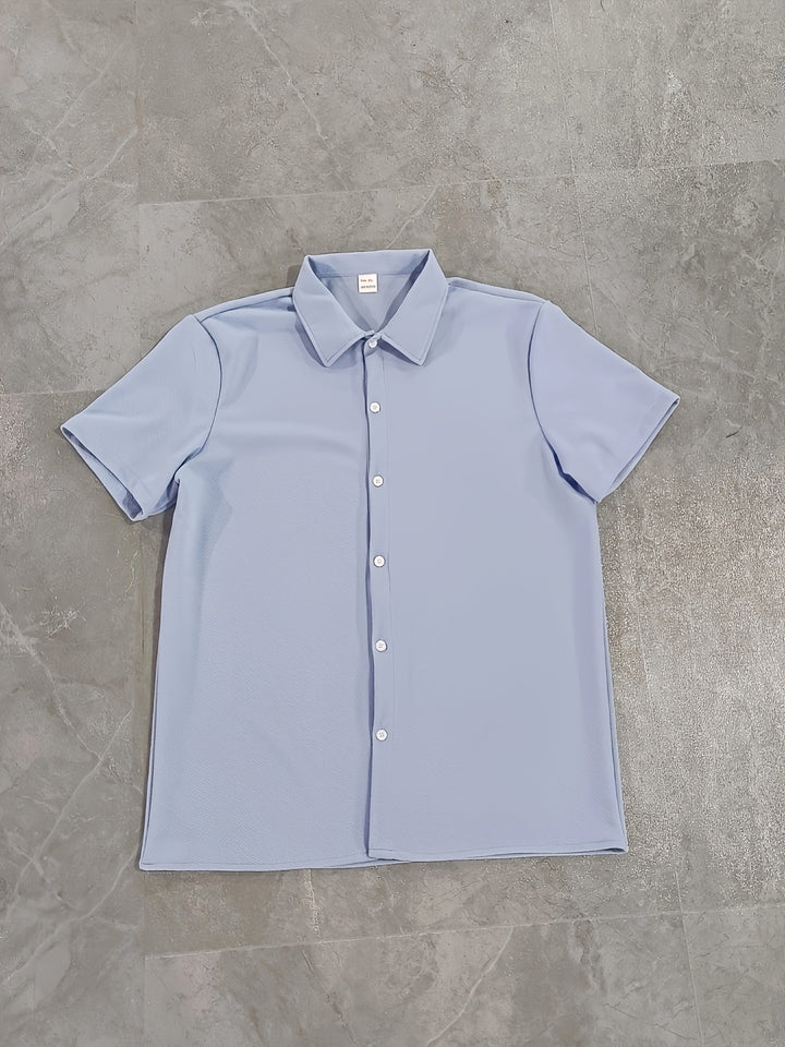 Textured Button-Up Shirt