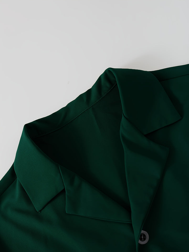 Relaxed Tailored Short Sleeve Shirt and Trousers Set