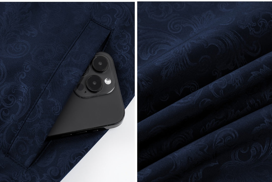 Textured Floral Bomber Jacket