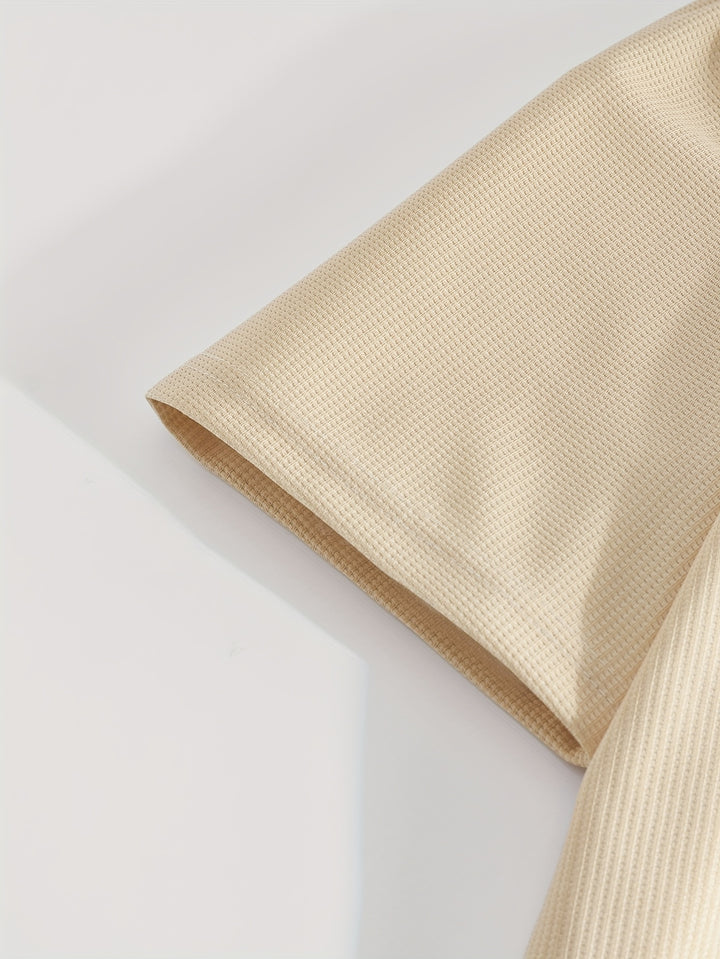 Textured Minimalist T-Shirt and Shorts Set