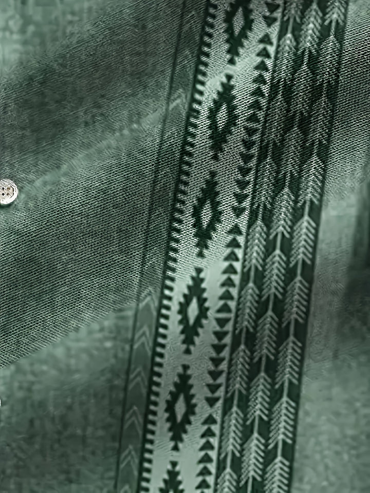 Geometric Pattern Beach Shirt