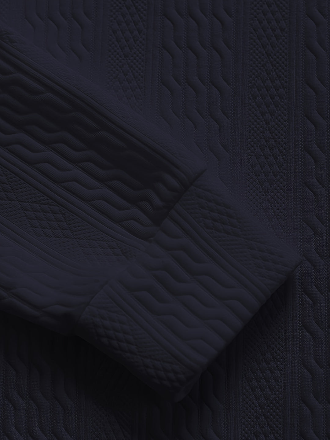 Cable Knit V-Neck Sweater and Trousers Set