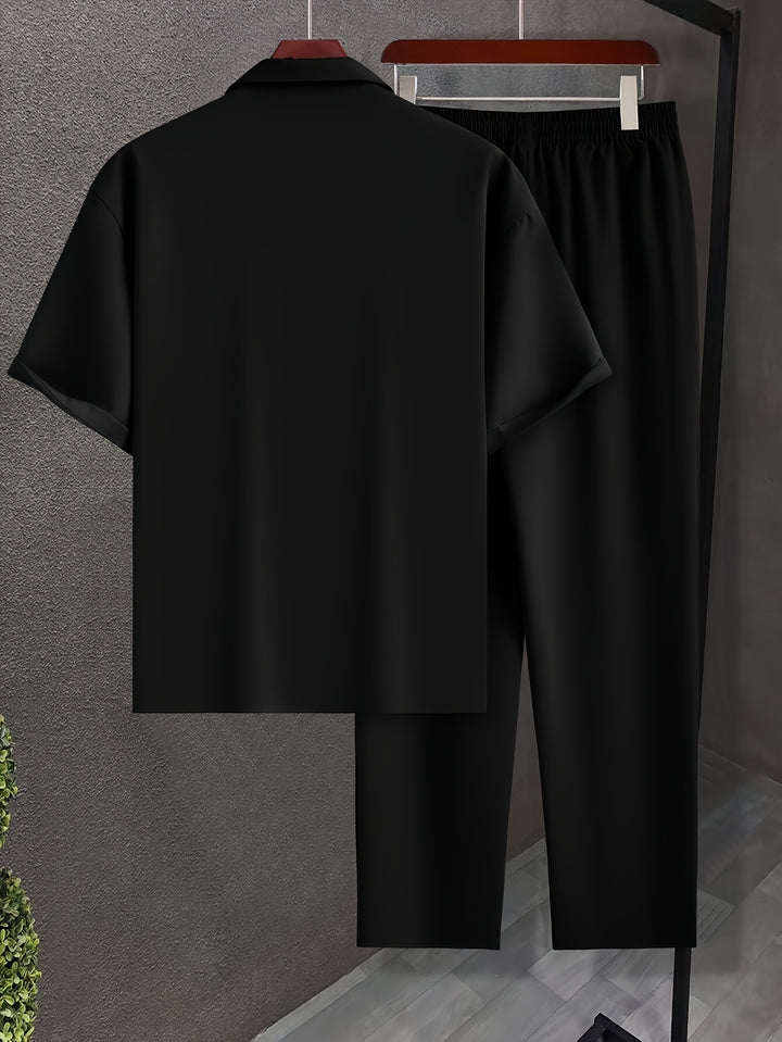 Relaxed Tailored Short Sleeve Shirt and Trousers Set
