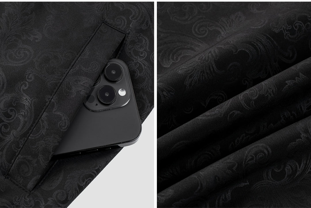 Textured Floral Bomber Jacket