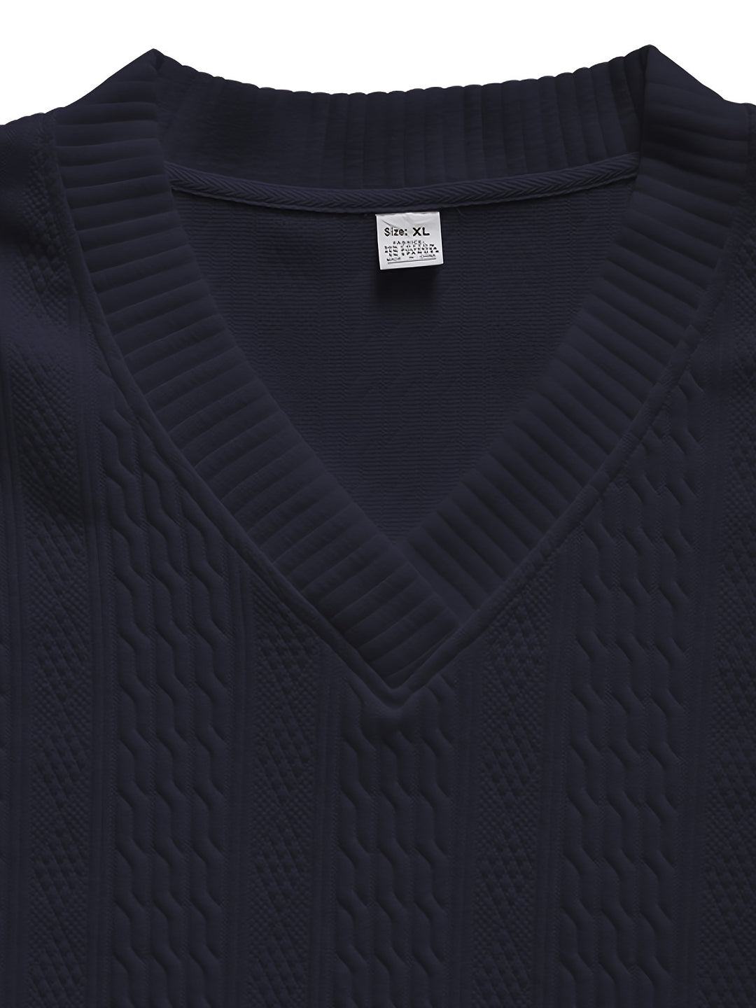 Cable Knit V-Neck Sweater and Trousers Set