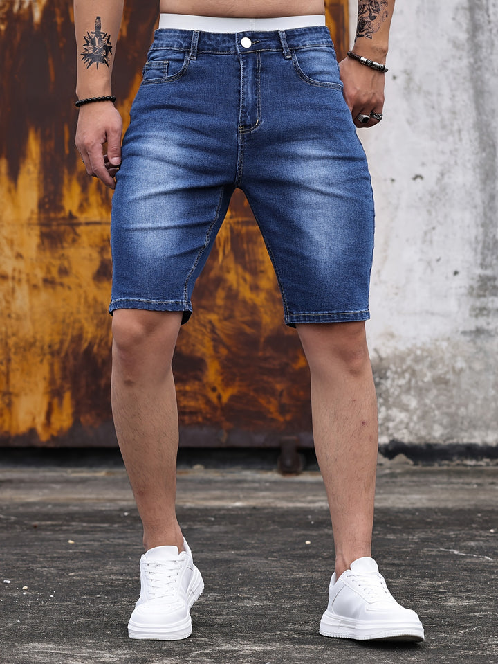 Slim-Fit Denim Shorts