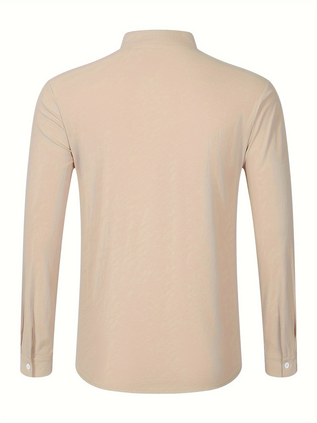 Textured Long Sleeve Henley Shirt