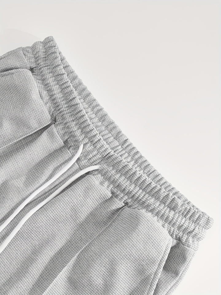 Textured Minimalist T-Shirt and Shorts Set