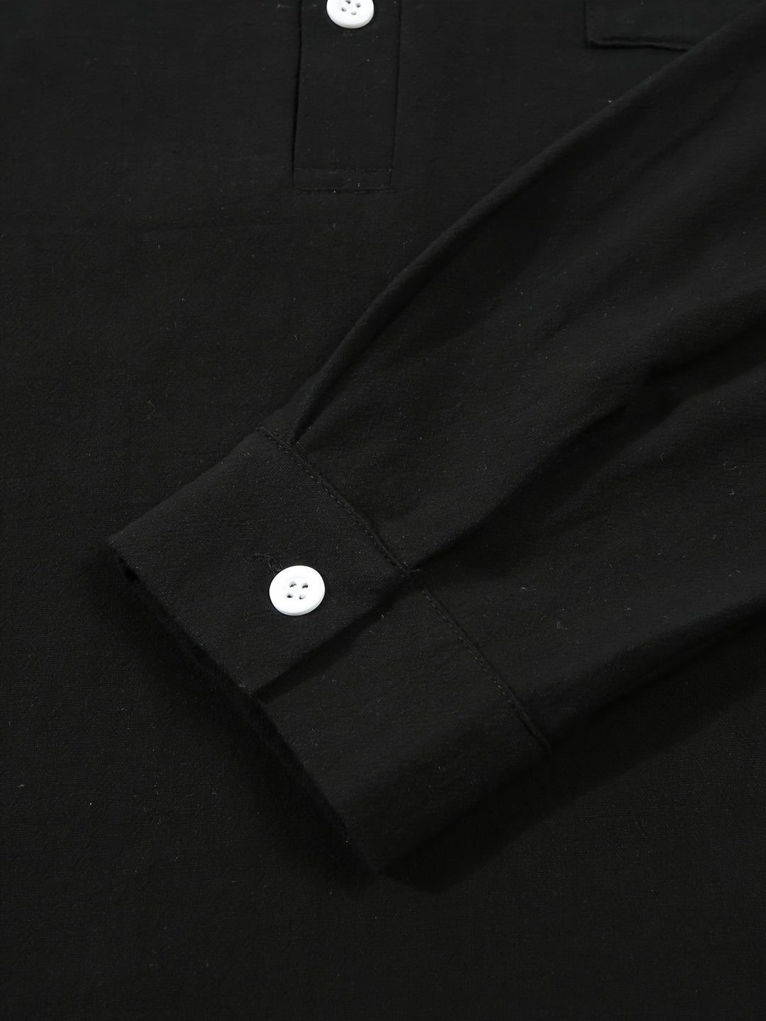 Textured Long Sleeve Henley Shirt