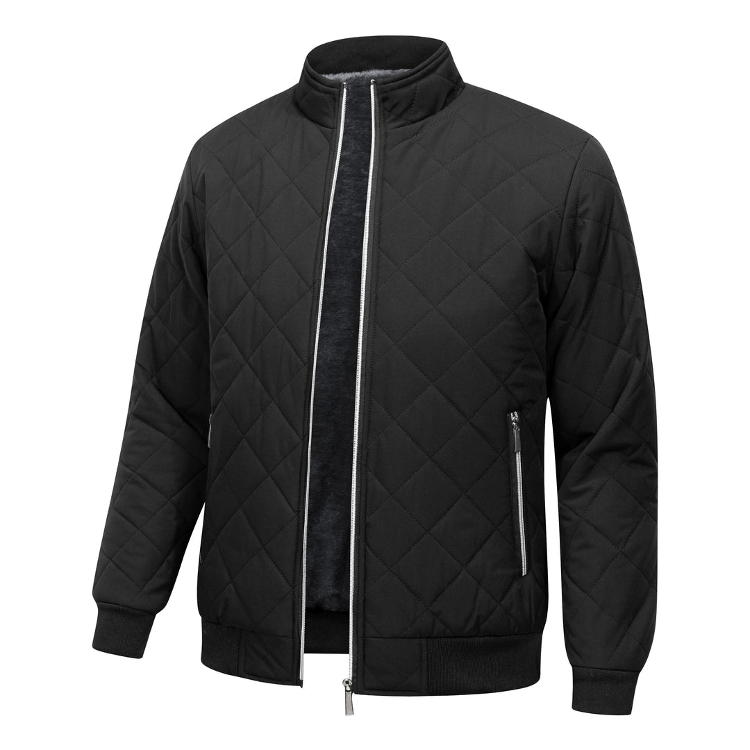 Quilted Fleece-Lined Bomber Jacket