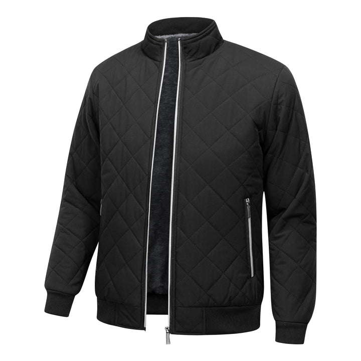 Quilted Fleece-Lined Bomber Jacket