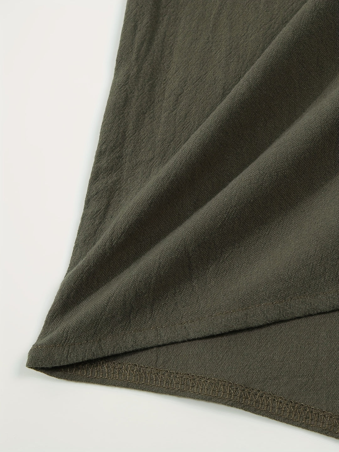 Textured Long Sleeve Henley Shirt