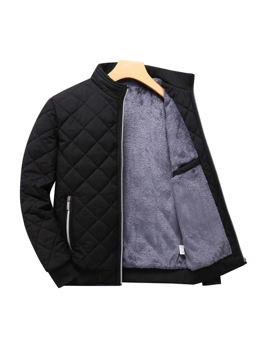 Quilted Fleece-Lined Bomber Jacket