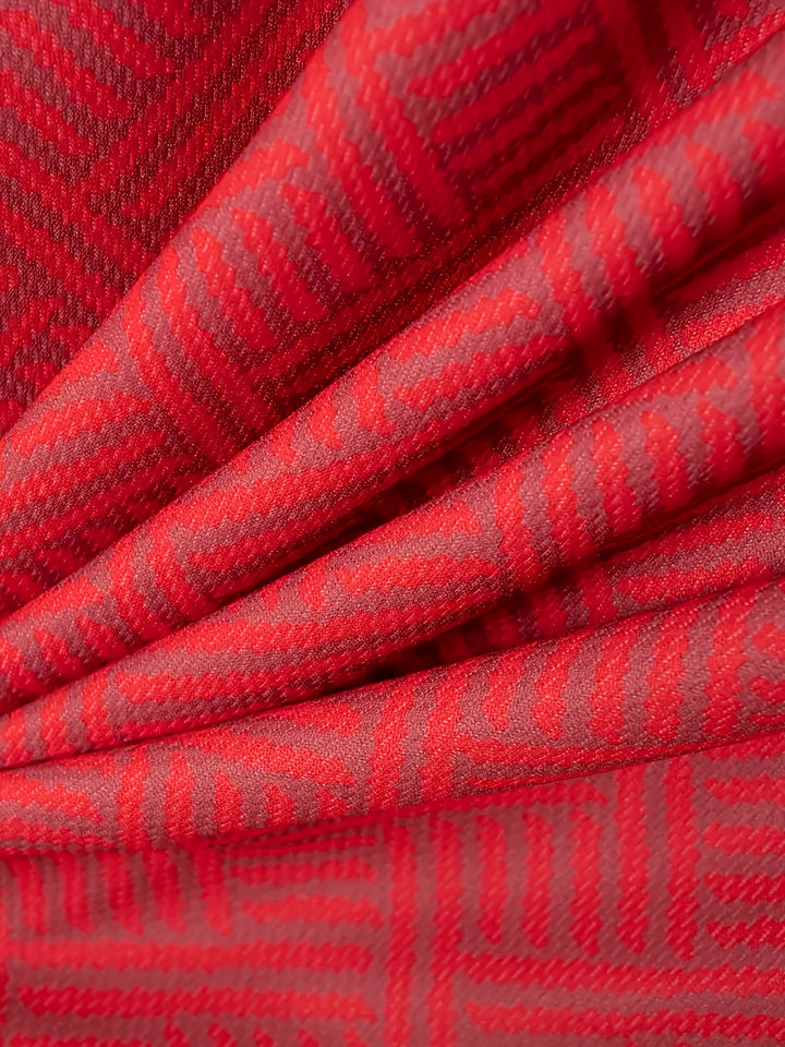 Textured Zip Polo Shirt and Shorts Set