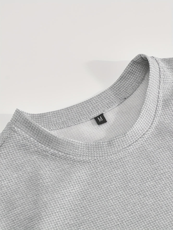 Textured Minimalist T-Shirt and Shorts Set