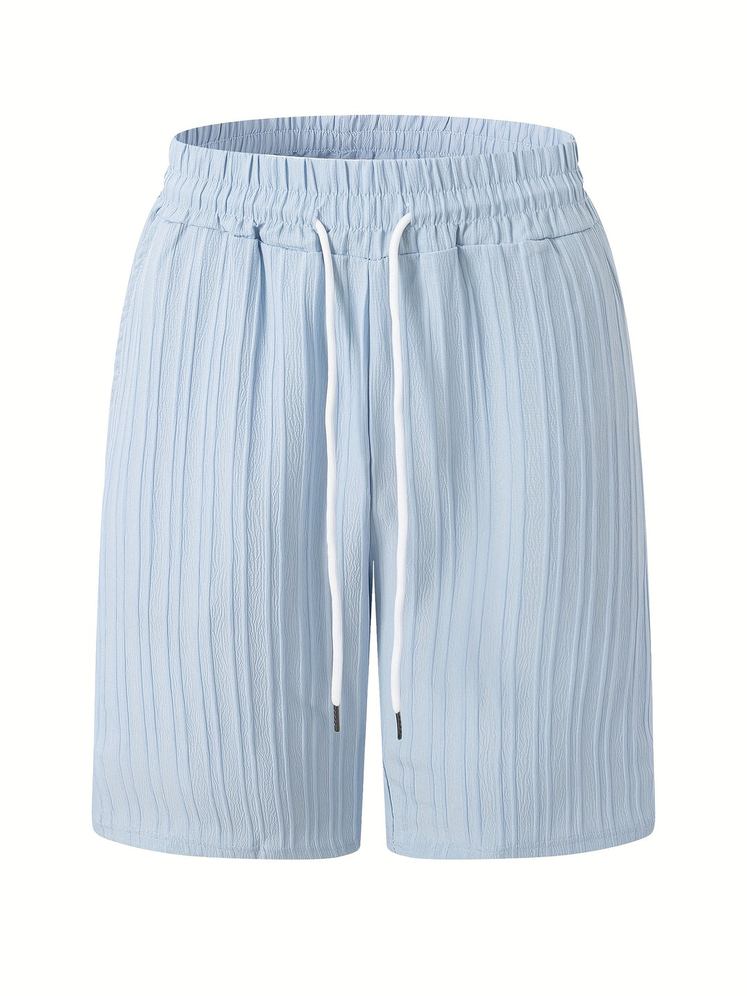 Sleeveless Pleated Button Shirt and Shorts Set