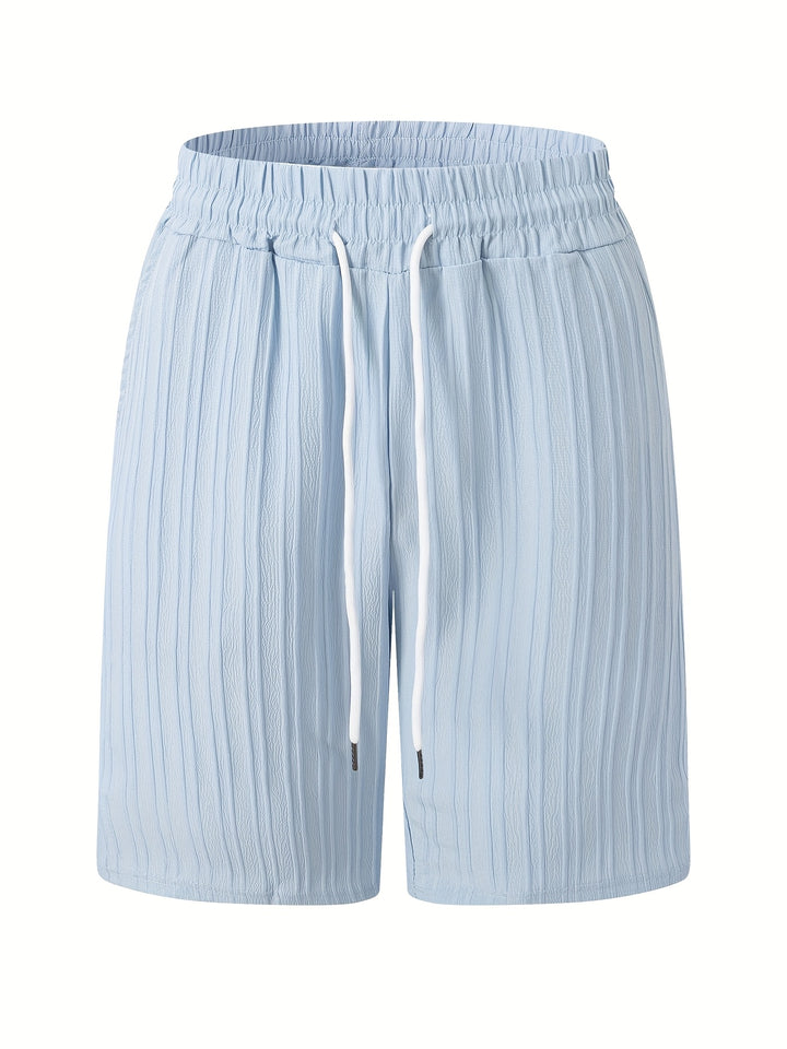 Sleeveless Pleated Button Shirt and Shorts Set