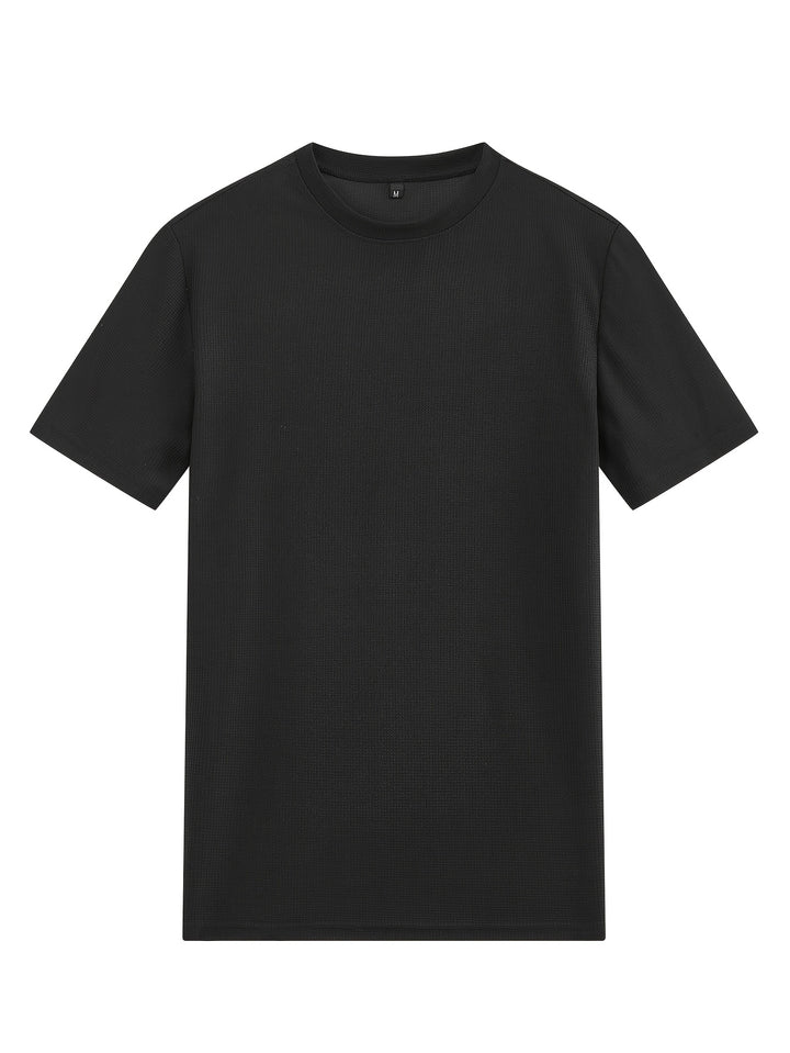 Textured Minimalist T-Shirt and Shorts Set