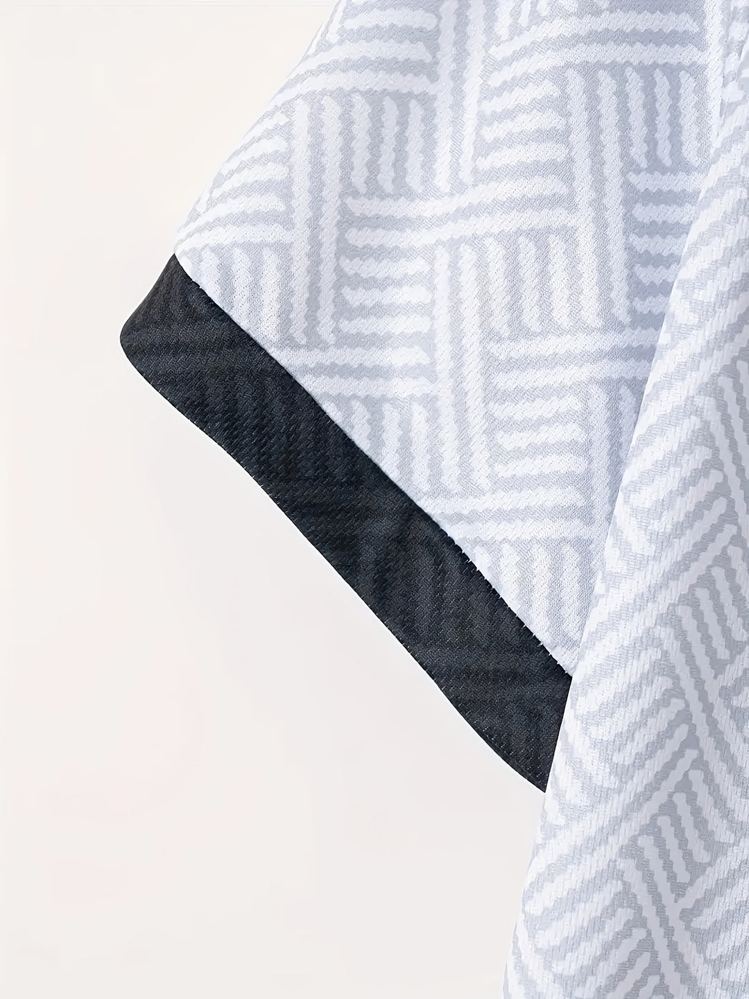 Textured Zip Polo Shirt and Shorts Set