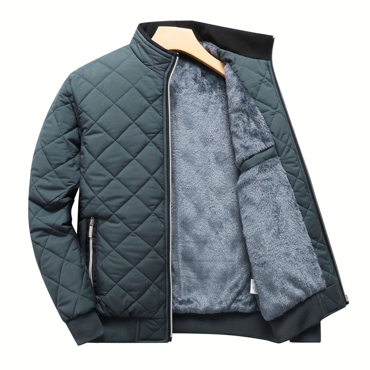 Quilted Fleece-Lined Bomber Jacket