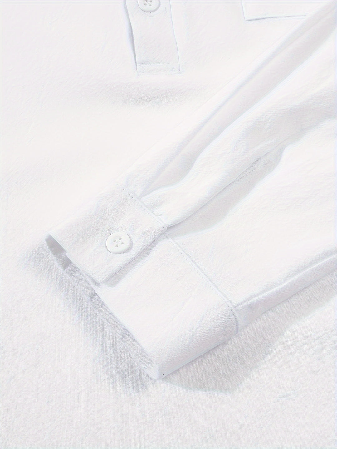 Textured Long Sleeve Henley Shirt