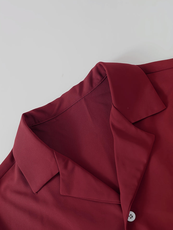 Relaxed Tailored Short Sleeve Shirt and Trousers Set