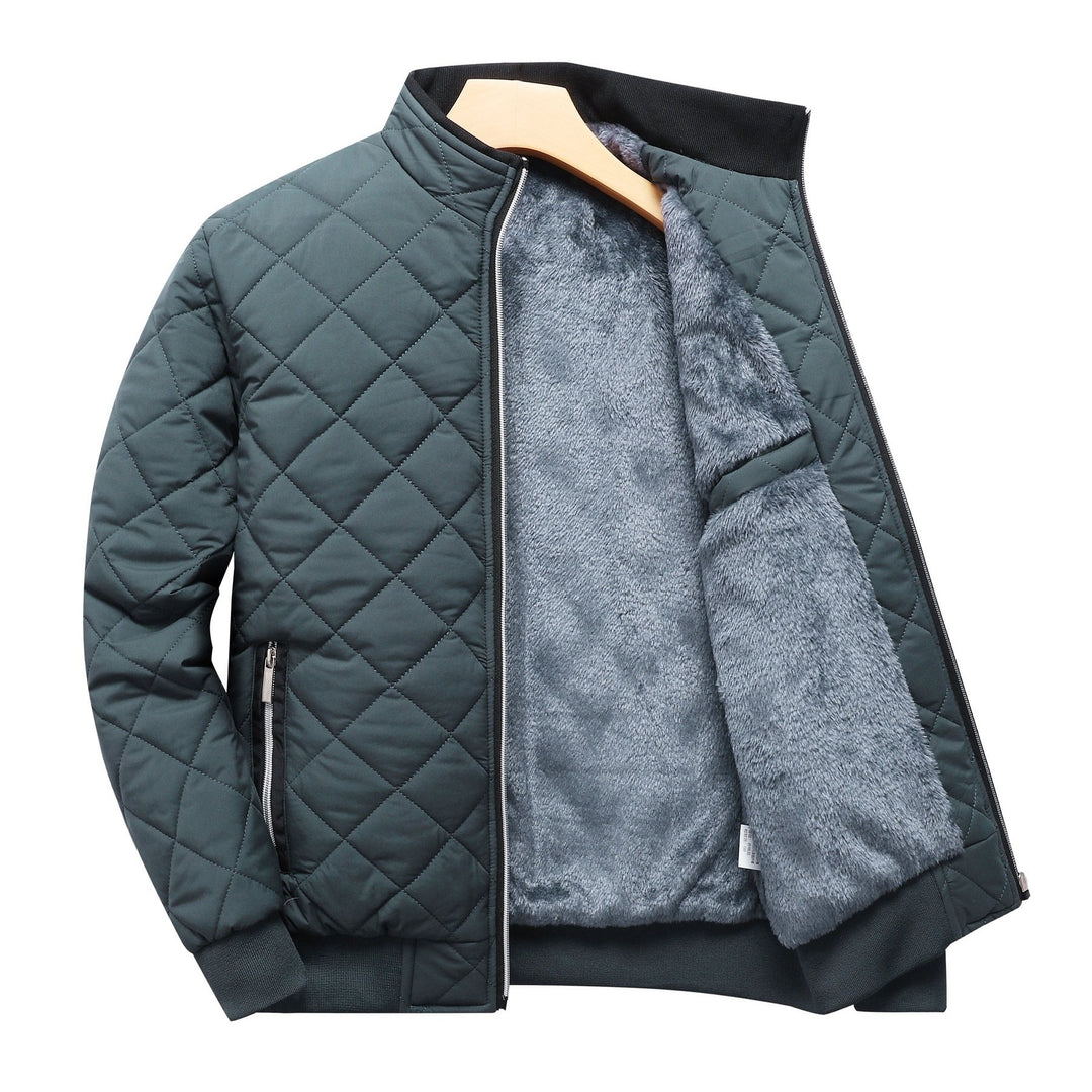 Quilted Fleece-Lined Bomber Jacket