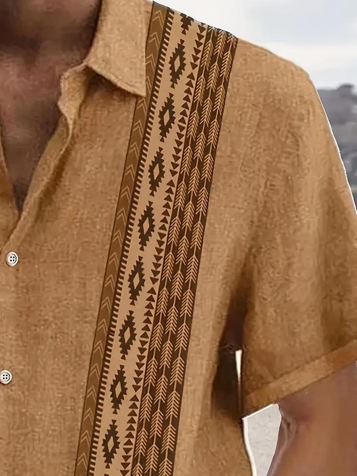 Geometric Pattern Beach Shirt