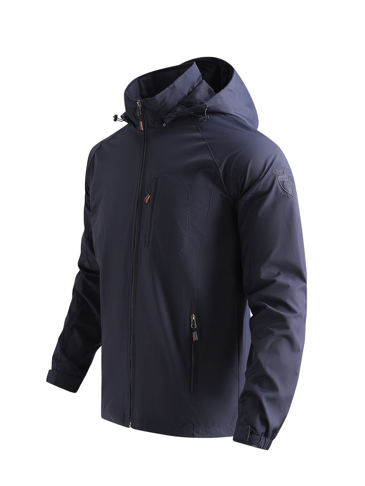 Lightweight Hooded Windbreaker Jacket