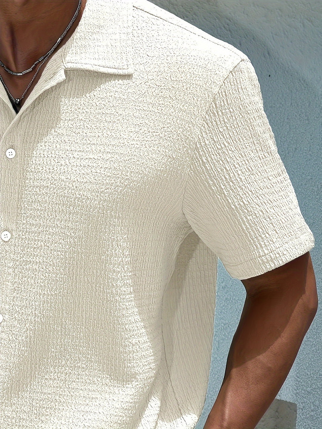 Textured Button-Up Shirt