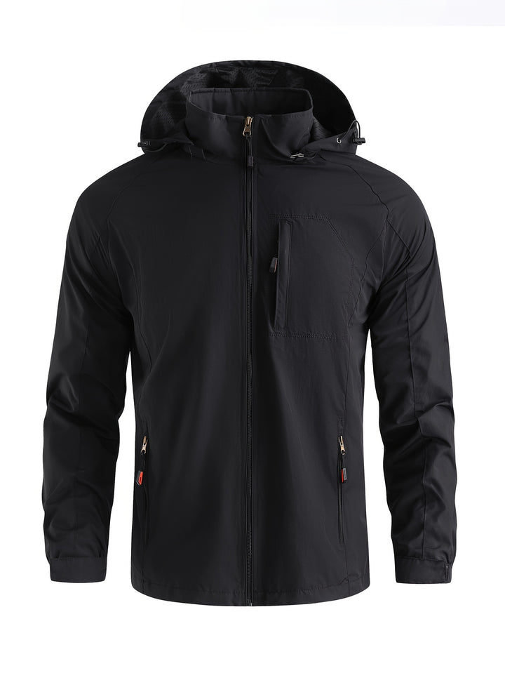 Lightweight Hooded Windbreaker Jacket