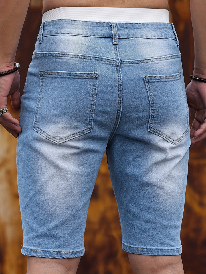 Slim-Fit Denim Shorts