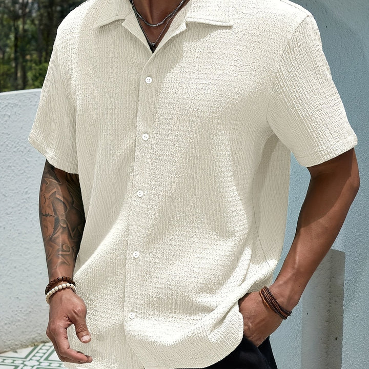 Textured Button-Up Shirt