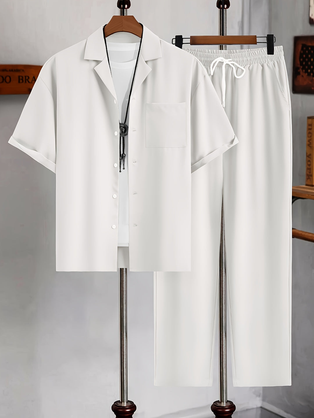 Relaxed Tailored Short Sleeve Shirt and Trousers Set