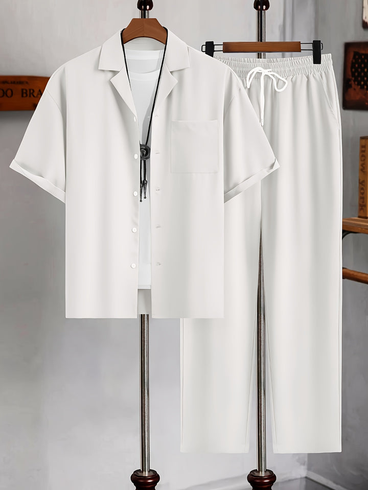 Relaxed Tailored Short Sleeve Shirt and Trousers Set
