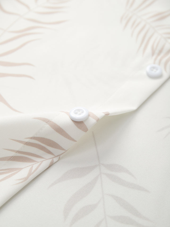 Tropical Printed Short Sleeve Shirt and Shorts Set