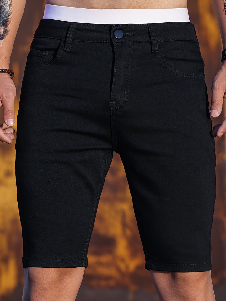Slim-Fit Denim Shorts