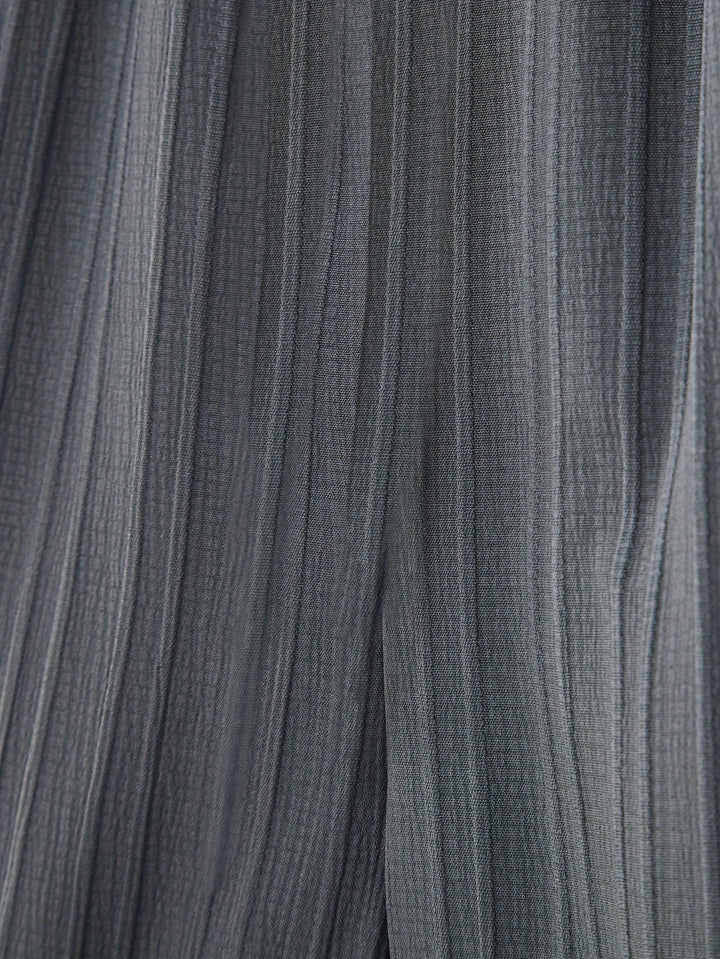 Relaxed Textured Short Sleeve Shirt and Shorts Set