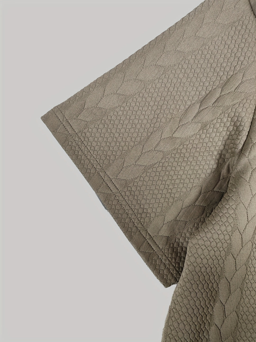 Textured Cable Knit T-Shirt and Shorts Set