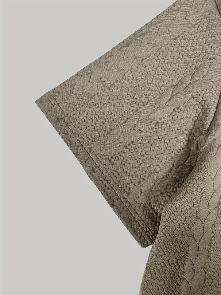 Textured Cable Knit T-Shirt and Shorts Set