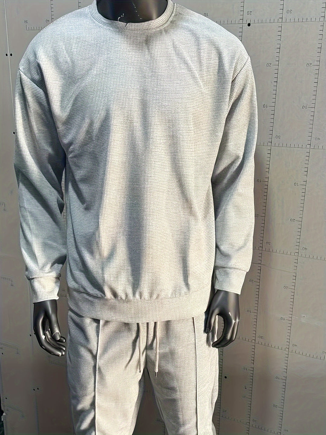 Textured Long Sleeve Top and Joggers Set