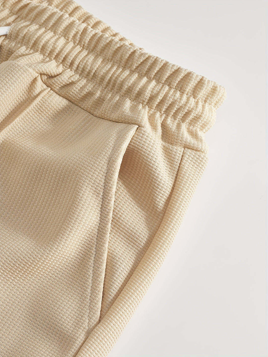 Textured Minimalist T-Shirt and Shorts Set