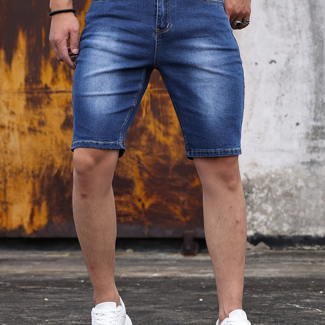 Slim-Fit Denim Shorts
