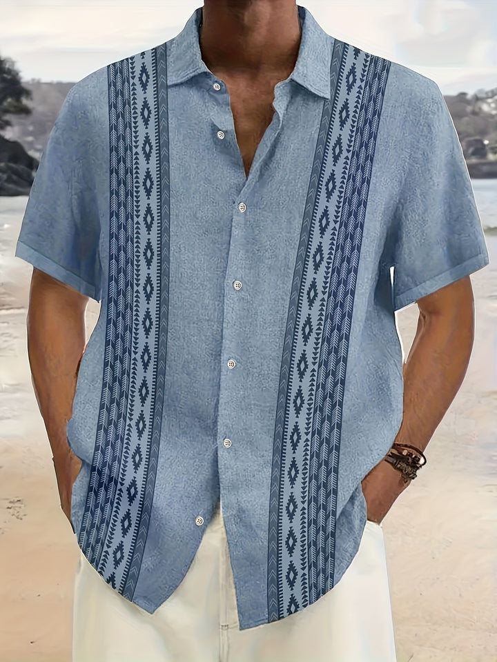 Geometric Pattern Beach Shirt