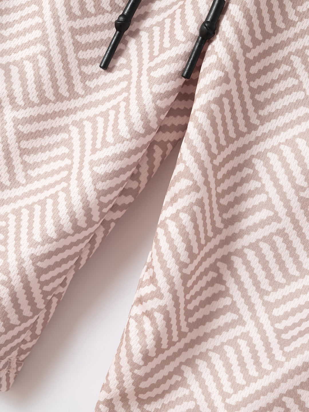 Textured Zip Polo Shirt and Shorts Set