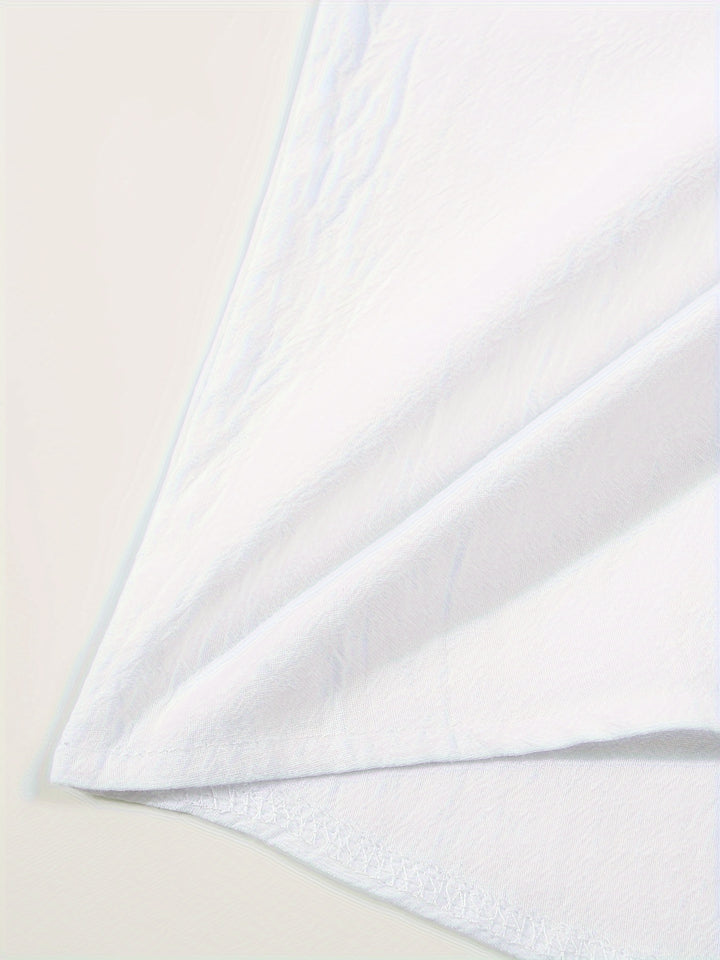 Textured Long Sleeve Henley Shirt