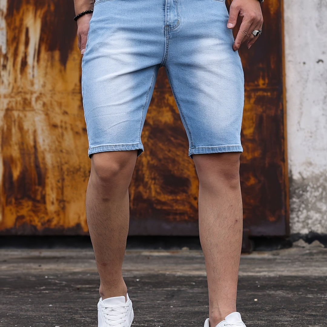 Slim-Fit Denim Shorts